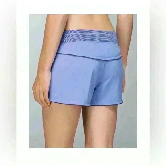 Lululemon Free Reign Short, size 8, color Lullaby Blue Black, Inseam 3.5” - Picture 2 of 16